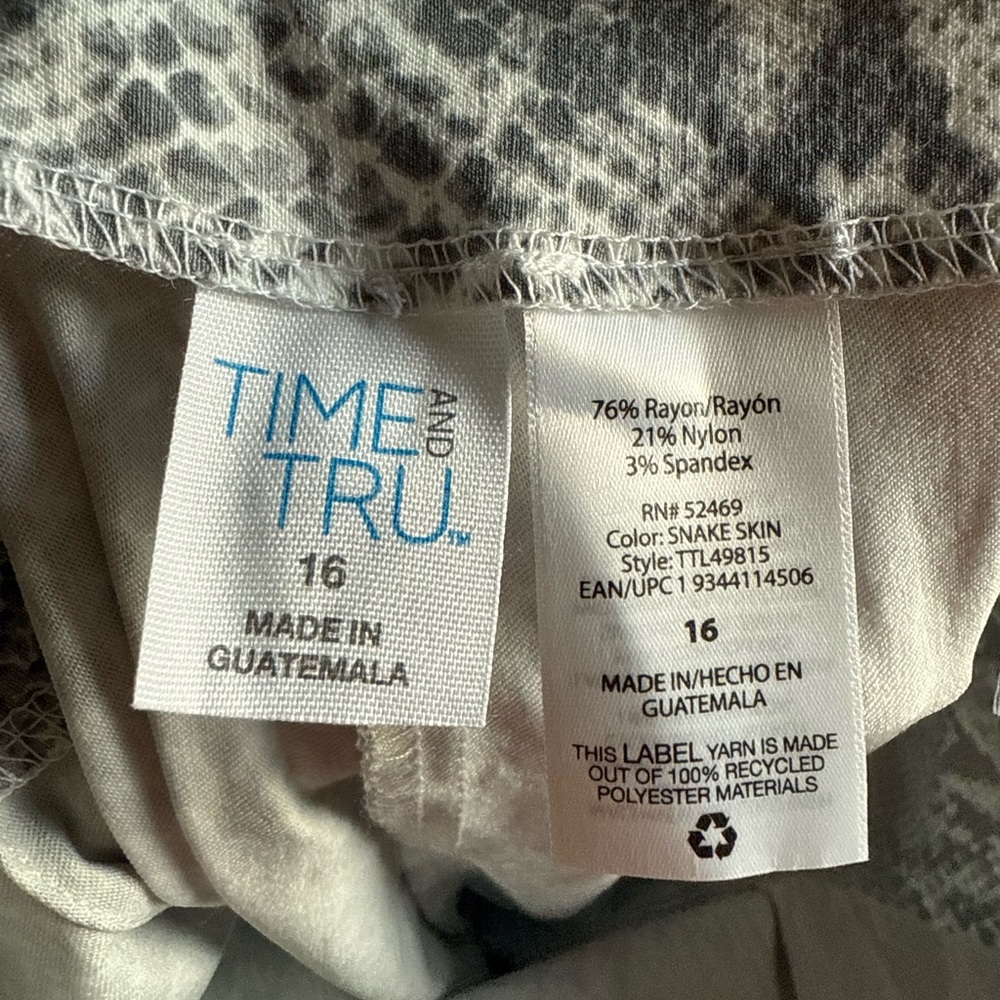 Time & Tru Millennium Skinny Stretch pants sz: 16 - Picture 6 of 10